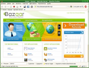Interfaccia grafica del sito Bazaar