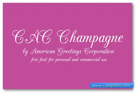 Esempio del font CAC Champagne