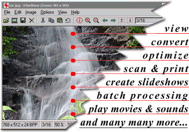 Interfaccia grafica del programma Irfanview