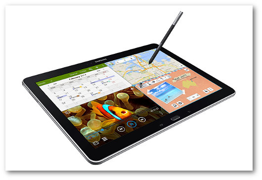 Immagine di un tablet con una stilo