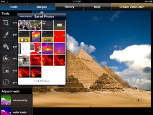 Applicazione di fotografia PhotoPad per iPad
